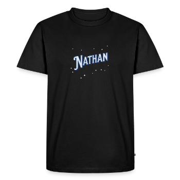 Nathan names personalized - Men's Premium Organic T-Shirt - black - Front - Nico (187cm)