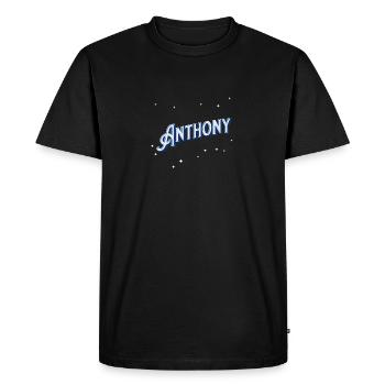 Anthony name personalized - Men's Premium Organic T-Shirt - black - Front - Nico (187cm)