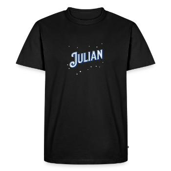 Noms juliens personnalisés - T-shirt Premium bio Homme - noir - Devant - Nico (187cm)