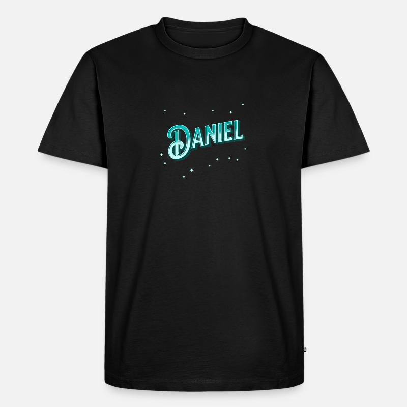 Daniel Namen personalisiert - Männer Premium Bio T-Shirt - Schwarz