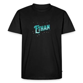 Noms Ethan personnalisés - T-shirt Premium bio Homme - noir - Devant - Nico (187cm)
