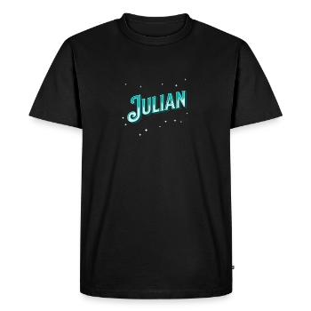 Noms juliens personnalisés - T-shirt Premium bio Homme - noir - Devant - Nico (187cm)