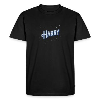 Harry name personalized - Men's Premium Organic T-Shirt - black - Front - Nico (187cm)