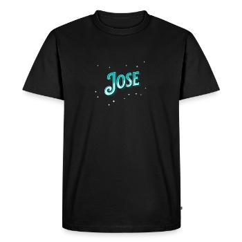 Jose name personalized - Men's Premium Organic T-Shirt - black - Front - Nico (187cm)