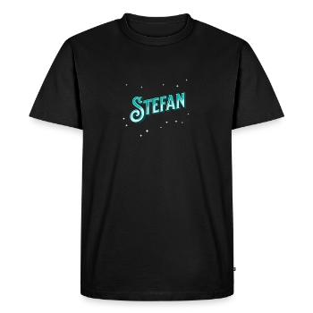 Stefan Name personalized - Men's Premium Organic T-Shirt - black - Front - Nico (187cm)