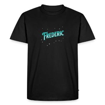 Frederic names personalized - Men's Premium Organic T-Shirt - black - Front - Nico (187cm)