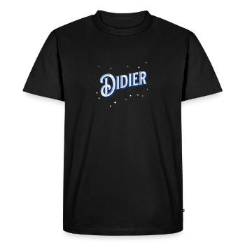Nom Didier personnalisé - T-shirt Premium bio Homme - noir - Devant - Nico (187cm)