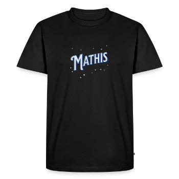 Mathis name personalized - Men's Premium Organic T-Shirt - black - Front - Nico (187cm)