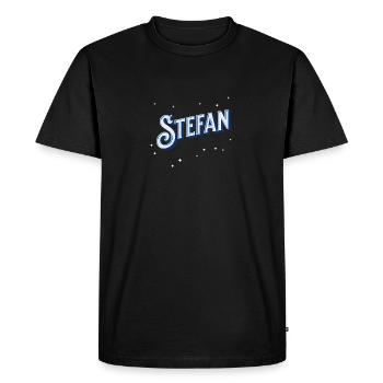 Stefan's name personalized - Men's Premium Organic T-Shirt - black - Front - Nico (187cm)