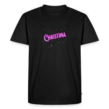 Christina's name personalized - Men's Premium Organic T-Shirt - black - Front - Nico (187cm)