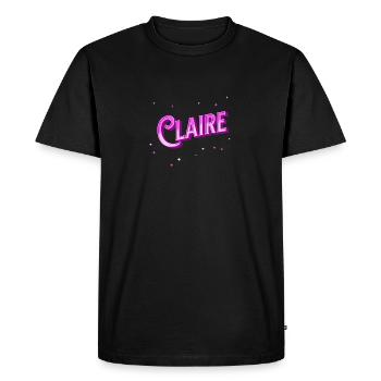 Claire name personalized - Men's Premium Organic T-Shirt - black - Front - Nico (187cm)