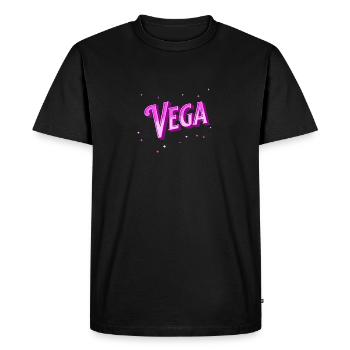 Vega name personalized - Men's Premium Organic T-Shirt - black - Front - Nico (187cm)