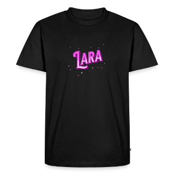 Lara name personalized - Men's Premium Organic T-Shirt - black - Front - Nico (187cm)