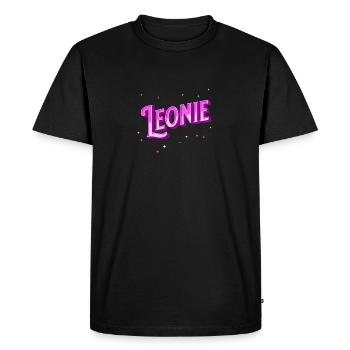 Le prénom de Léonie personnalisé - T-shirt Premium bio Homme - noir - Devant - Nico (187cm)