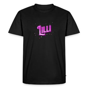Lilli name personalized - Men's Premium Organic T-Shirt - black - Front - Nico (187cm)