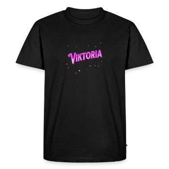 Viktoria name personalized - Men's Premium Organic T-Shirt - black - Front - Nico (187cm)
