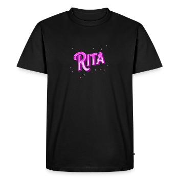 Rita's name personalized - Men's Premium Organic T-Shirt - black - Front - Nico (187cm)