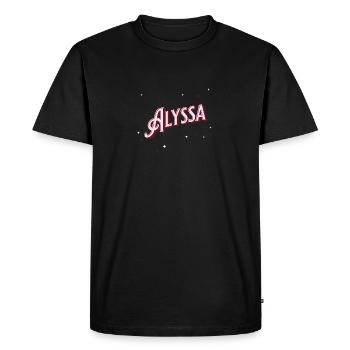 Alyssa name personalized - Men's Premium Organic T-Shirt - black - Front - Nico (187cm)