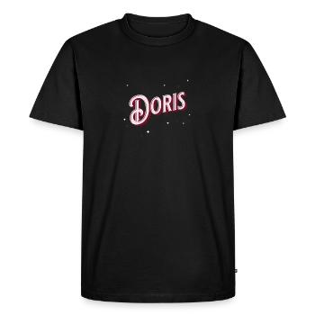 Prénom Doris personnalisé - T-shirt Premium bio Homme - noir - Devant - Nico (187cm)