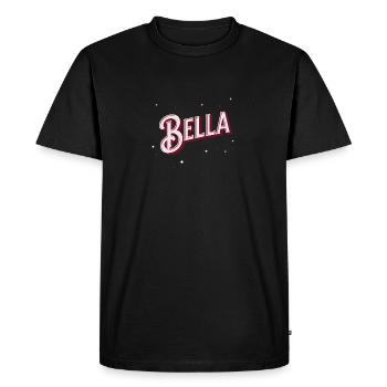 Personalized Bella name - Men's Premium Organic T-Shirt - black - Front - Nico (187cm)
