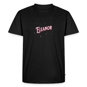 Prénom Eleanor personnalisé - T-shirt Premium bio Homme - noir - Devant - Nico (187cm)