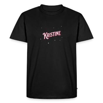 Kristine name personalized - Men's Premium Organic T-Shirt - black - Front - Nico (187cm)