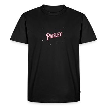 Paisley name personalized - Men's Premium Organic T-Shirt - black - Front - Nico (187cm)