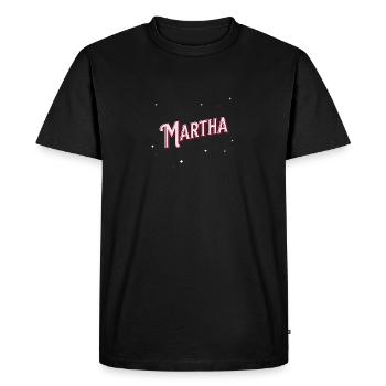 Martha's name personalized - Men's Premium Organic T-Shirt - black - Front - Nico (187cm)