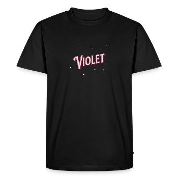 Violet name personalized - Men's Premium Organic T-Shirt - black - Front - Nico (187cm)