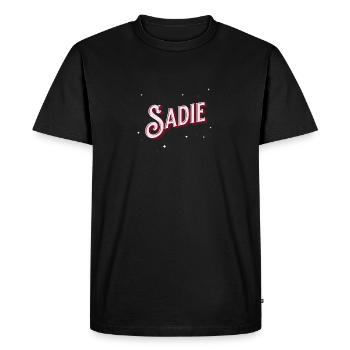 Le nom de Sadie personnalisé - T-shirt Premium bio Homme - noir - Devant - Nico (187cm)