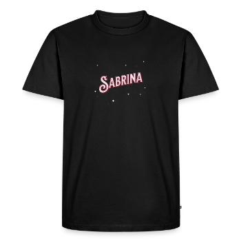 Le prénom de Sabrina personnalisé - T-shirt Premium bio Homme - noir - Devant - Nico (187cm)