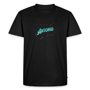 Le nom d’Antonio personnalisé - T-shirt Premium bio Homme - noir - Devant - Nico (187cm)