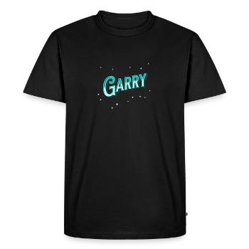 Nom Garry personnalisé - T-shirt Premium bio Homme - noir - Devant - Nico (187cm)