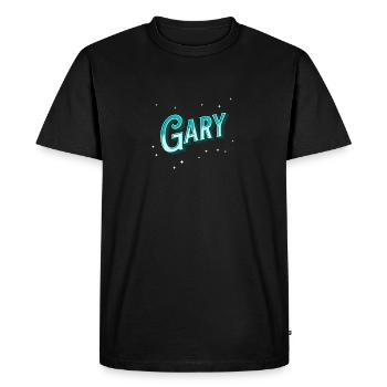 Le nom de Gary personnalisé - T-shirt Premium bio Homme - noir - Devant - Nico (187cm)