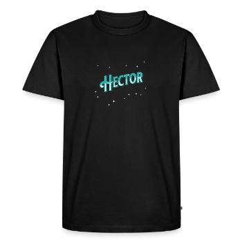 Nom Hector personnalisé - T-shirt Premium bio Homme - noir - Devant - Nico (187cm)