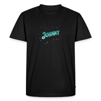 Johnny's name personalized - Men's Premium Organic T-Shirt - black - Front - Nico (187cm)