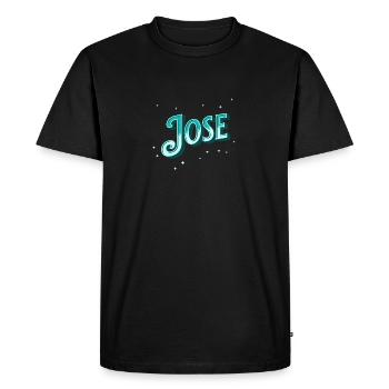 Jose's name personalized - Men's Premium Organic T-Shirt - black - Front - Nico (187cm)