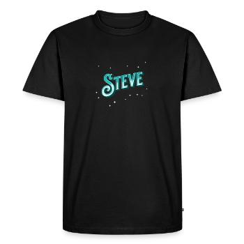 Steve nom personnalisé - T-shirt Premium bio Homme - noir - Devant - Nico (187cm)