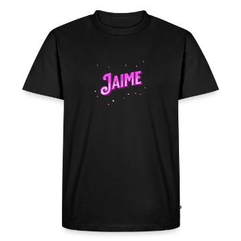 Jaime name personalized - Men's Premium Organic T-Shirt - black - Front - Nico (187cm)