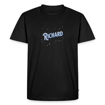 Richard name personalized - Men's Premium Organic T-Shirt - black - Front - Nico (187cm)