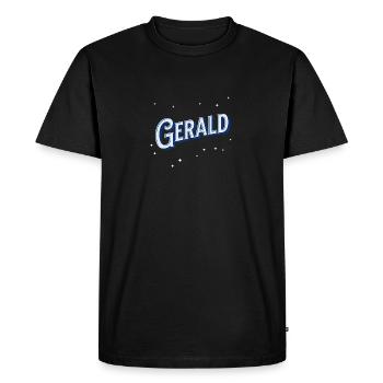 Gerald name personalized - Men's Premium Organic T-Shirt - black - Front - Nico (187cm)