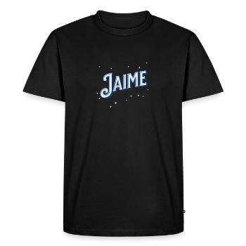 Jaime name personalized - Men's Premium Organic T-Shirt - black - Front - Nico (187cm)