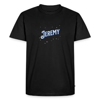 Jeremy name personalized - Men's Premium Organic T-Shirt - black - Front - Nico (187cm)