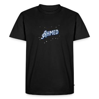 Ahmed name personalized - Men's Premium Organic T-Shirt - black - Front - Nico (187cm)