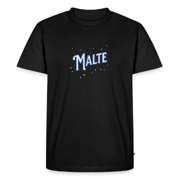Malte names personalized - Men's Premium Organic T-Shirt - black - Front - Nico (187cm)