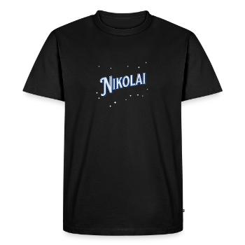 Le nom de Nikolai personnalisé - T-shirt Premium bio Homme - noir - Devant - Nico (187cm)
