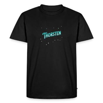 Thorsten's name personalized - Men's Premium Organic T-Shirt - black - Front - Nico (187cm)