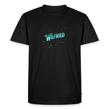Nom Wilfried personnalisé - T-shirt Premium bio Homme - noir - Devant - Nico (187cm)