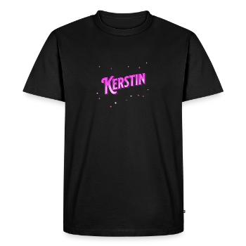 Kerstin's name personalized - Men's Premium Organic T-Shirt - black - Front - Nico (187cm)