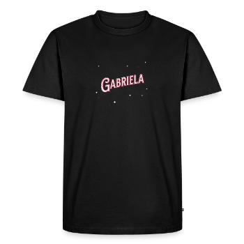 Le nom de Gabriela personnalisé - T-shirt Premium bio Homme - noir - Devant - Nico (187cm)